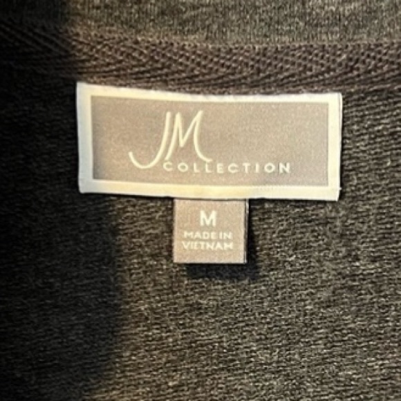 JM Collection Ladies M Grey Zip-Up Jacket With Embellishments - Picture 2 of 13